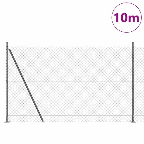 Ograda s lancem s 7 postolja s flanšama 1.6x10 m Galvanizirani čelik Cijena