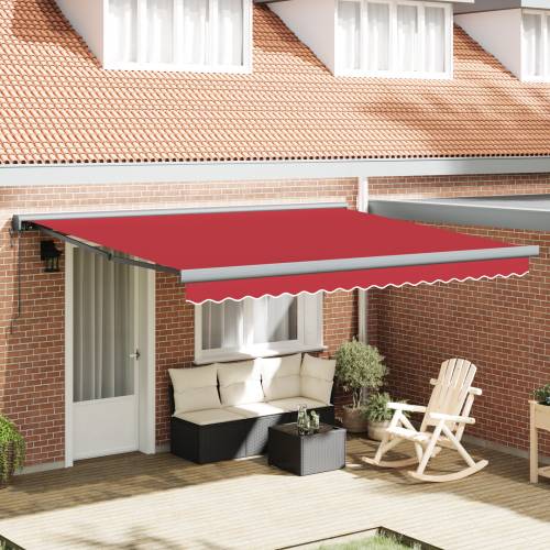 Automatska povlačna tenda crvena 400x300 cm Cijena