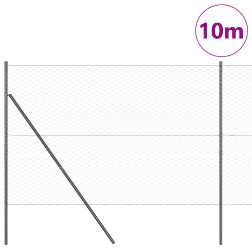 Heksagonalna ograda Siva 1,5x10 m Čelik Cijena