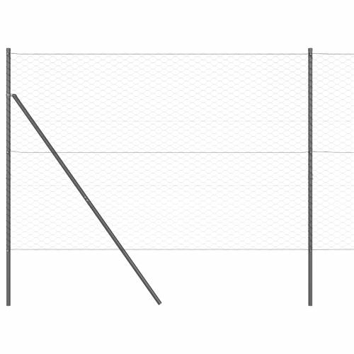 Heksagonalna ograda Siva 1,5x10 m Čelik Cijena