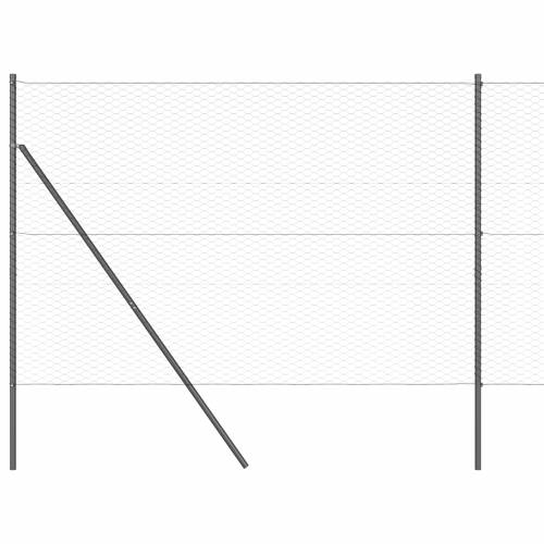 Ograda U Obliku Heksa 1.6x10 m Siva Čelik Cijena