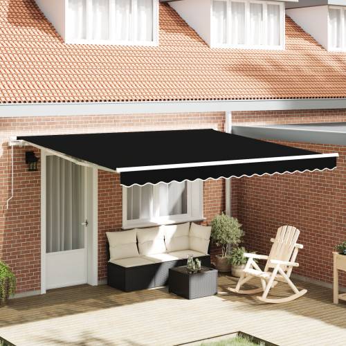 Manualna uvlačiva tenda Crna 400x350 cm Cijena