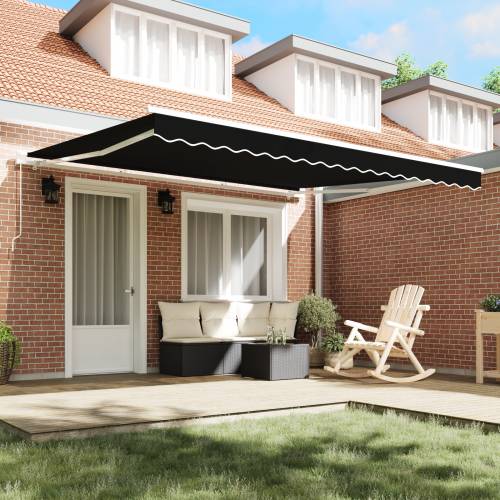Manualna uvlačiva tenda Crna 400x350 cm Cijena