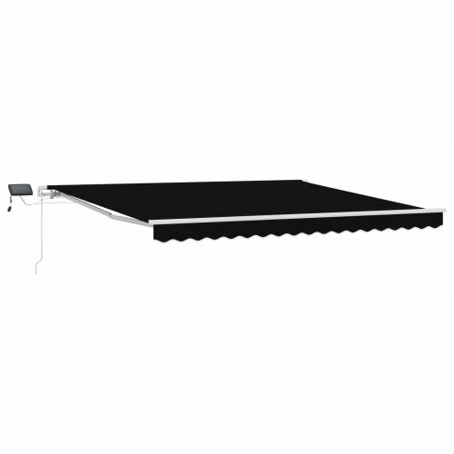Ručna Povućna Tenda sa LED Crna 400x350 cm Cijena