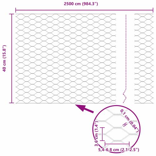 heksagonalna ograda siva 0,4x25 m čelik Cijena