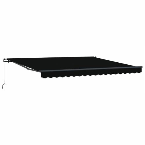 Ručno uvlačiva tenda crna 400x350 cm Cijena