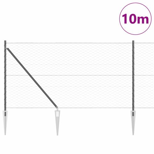 Šesterokutna ograda siva 1x10 m čelik Cijena