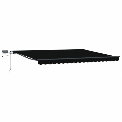 ručno uvlačiva tenda s LED Crna 400x350 cm Cijena