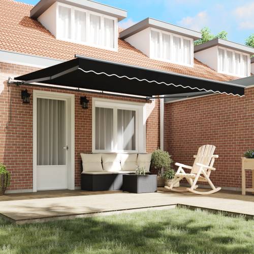 UmljaXL Automatska Uvlačiva Tenda Crna 400x350 cm Cijena