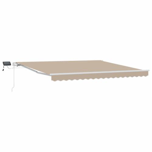Ručno Uvlačiva Tenda s LED Bež 400x350 cm Cijena