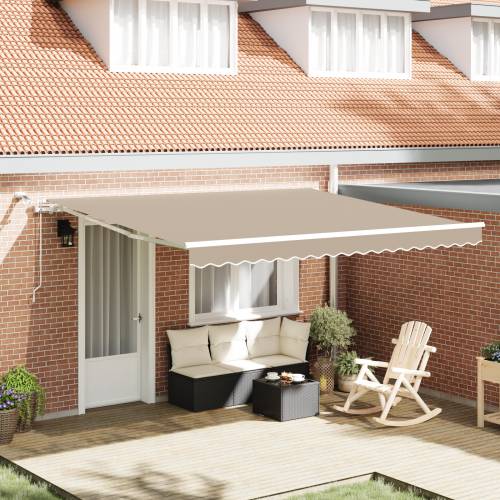 Automatska uvlačiva tenda s LED svjetlom Bež 400x350 cm Cijena