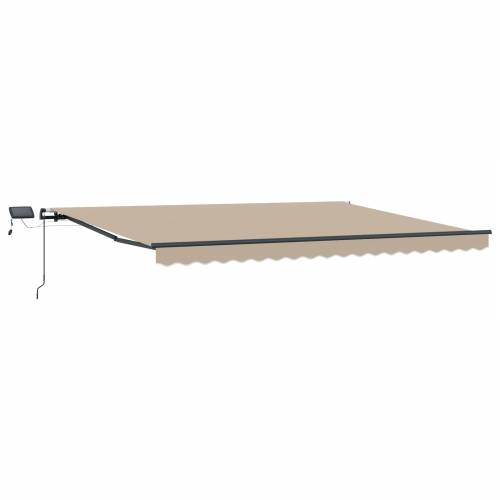 Ručno uvlačiva tenda s LED svjetlom bež 400x350 cm Cijena