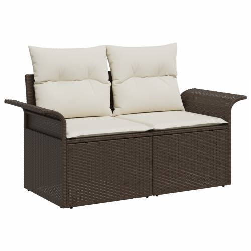 8-dijelni Vrtni Sofa Set s Jastucima, Smeđa Poli Ratan Cijena