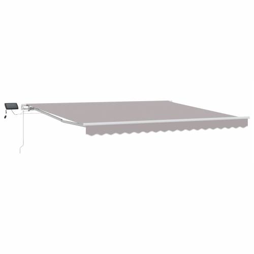 Ručno uvlačiva tenda s LED svjetlom Svjetlosiva 400x350 cm Cijena