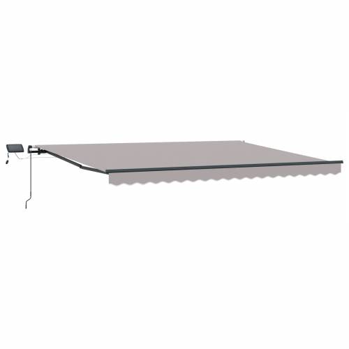 Ručno uvlačiva tenda s LED svjetlima Svjetlosiva 400x350 cm Cijena
