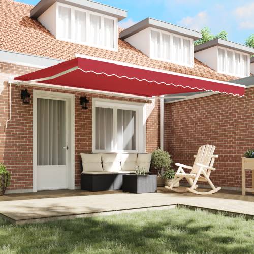 Ručna uvlačna tenda Crvena 400x350 cm Cijena