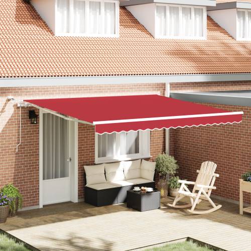 Automatska uvlačiva tenda s LED crvena 400x350 cm Cijena