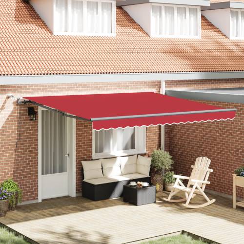 Automatska uvlačiva tenda s LED Crvena 400x350 cm Cijena