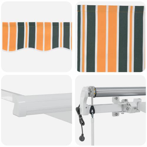 Automatska uvlakača tenda Zelena i žuta 400x350 cm Cijena