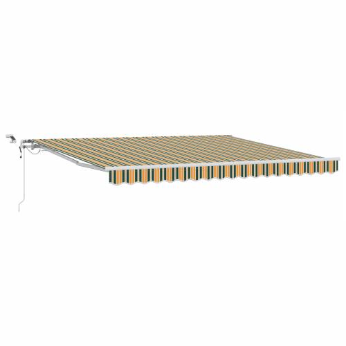 Automatska uvlačiva tenda s LED-om Zelena i žuta 400x350 cm Cijena