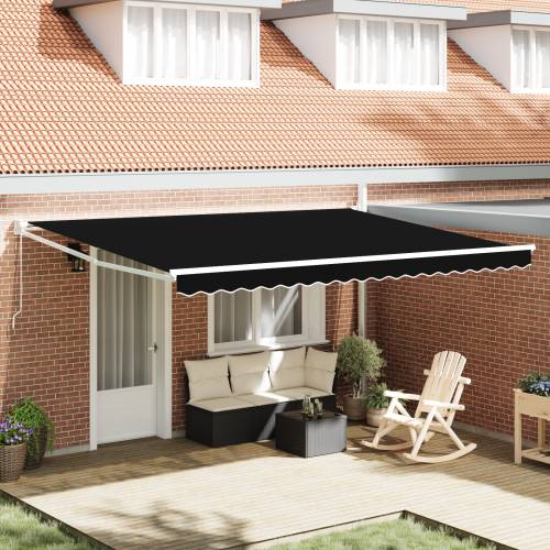 Ručno uvlačiva tenda Crna 450x300 cm Cijena