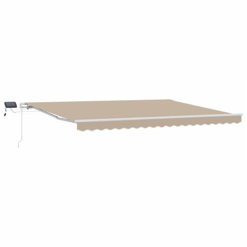 ručna uvlačiva tenda s LED osvjetljenjem bež 450x300 cm Cijena