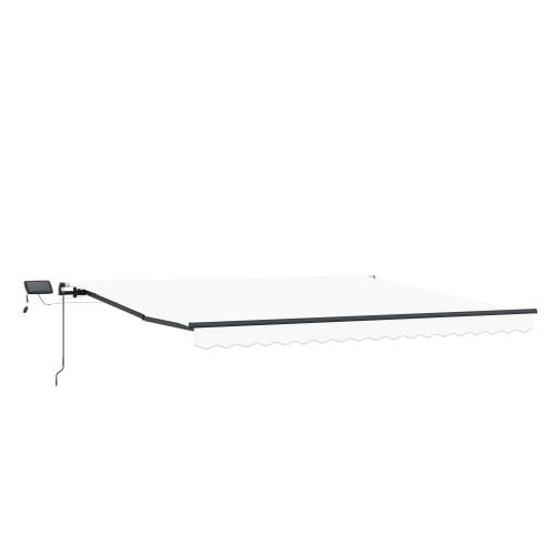 Ručna Uvlačiva Tenda s LED bijela 450x300 cm Cijena