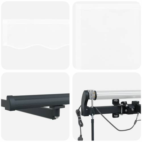 automatska uvlačiva tenda s LED svjetlom Bijela 450x300 cm Cijena