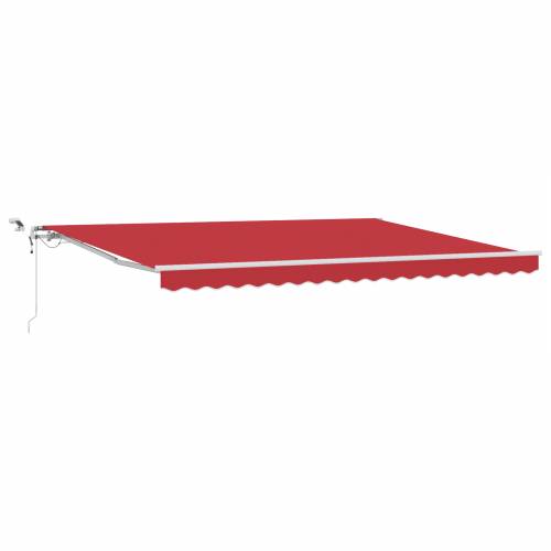 Automatska Uvlačiva Tenda s LED Crvena 450x300 cm Cijena
