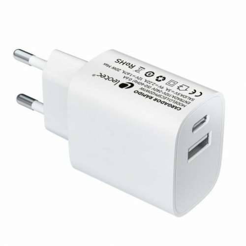 Zidni punjač LEOTEC LECSPH20W2W 20 W Bijela Cijena