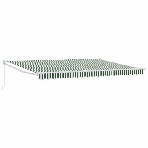 Ručna uvlačiva tenda Zelena i bijela 450x300 cm Cijena