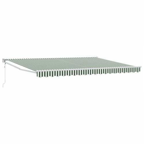automatska uvlačiva tenda zelena i bijela 450x300 cm Cijena