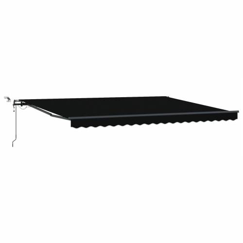 Automatska Uvlačiva Tenda s LED Crna 450x350 cm Cijena