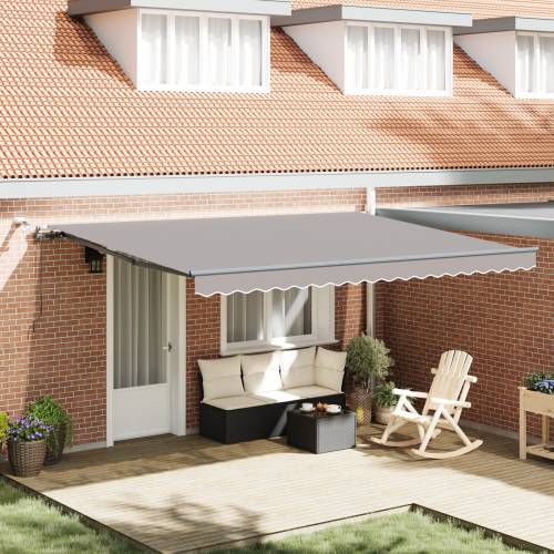 Automatska uvlačiva tenda s LED svjetlom svjetlosiva 450x350 cm Cijena