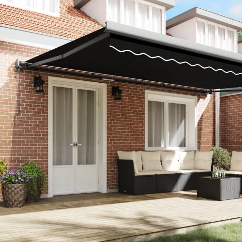 automatska uvlačna tenda crna 500x300 cm Cijena