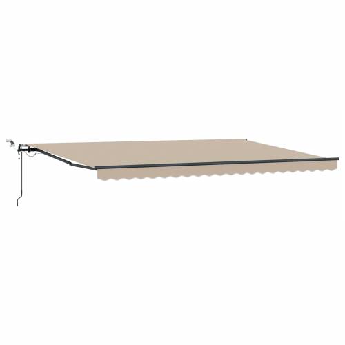 Automatska uvlačiva tenda s LED svjetlima Bež 500x300 cm Cijena