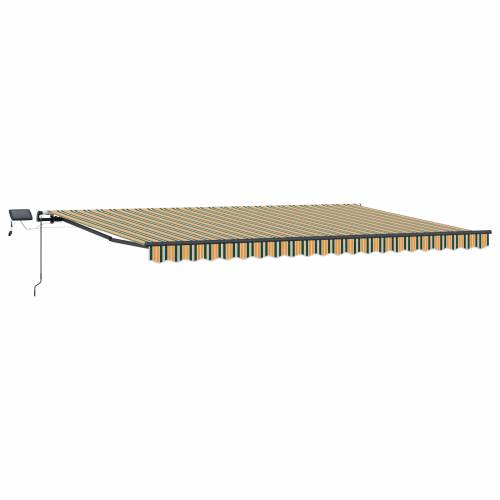 Ručna uvlačiva tenda s LED zelenom i žutom 500x300 cm Cijena