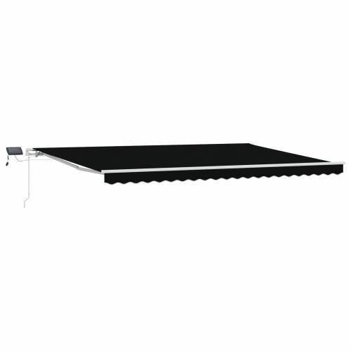 Ručna zavjesa na uvlačenje s LED crna 500x350 cm Cijena