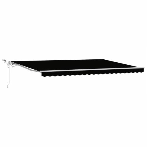 automatska uvlačiva tenda s LED crna 500 x 350 cm Cijena