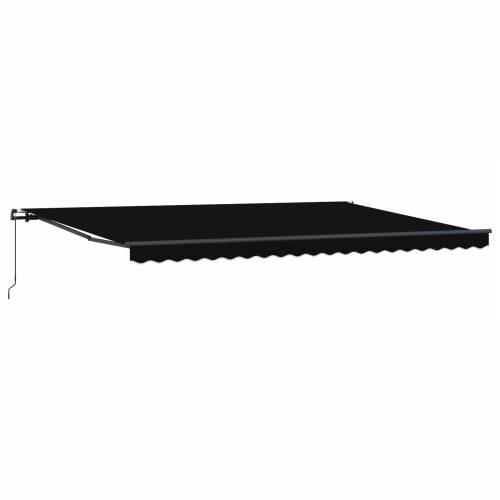 Manualna uvlačiva tenda crna 500x350 cm Cijena