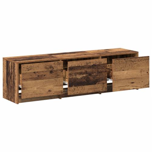 TV kabinet s LED osvjetljenjem staro drvo 140x34x40 cm od drvenog materijala. Cijena