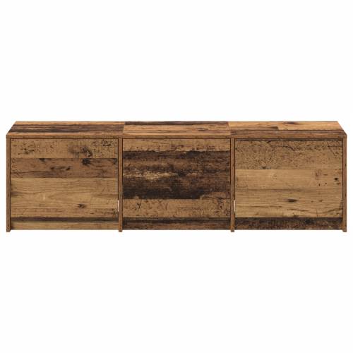 TV kabinet s LED osvjetljenjem staro drvo 140x34x40 cm od drvenog materijala. Cijena