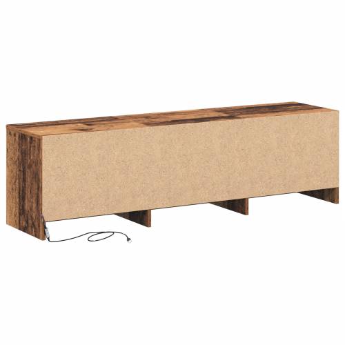 TV kabinet s LED osvjetljenjem staro drvo 140x34x40 cm od drvenog materijala. Cijena