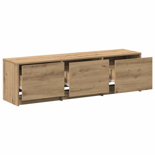 TV ormarić s LED-om Hrast 140x34x40 cm Konstruirano drvo Cijena