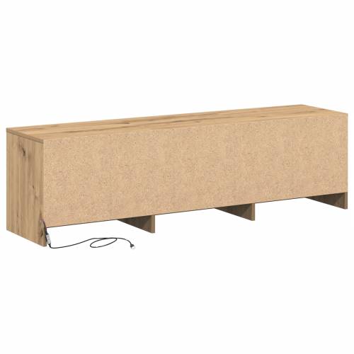 TV ormarić s LED-om Hrast 140x34x40 cm Konstruirano drvo Cijena