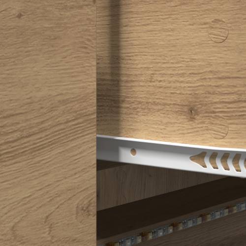 TV ormarić s LED-om Hrast 140x34x40 cm Konstruirano drvo Cijena