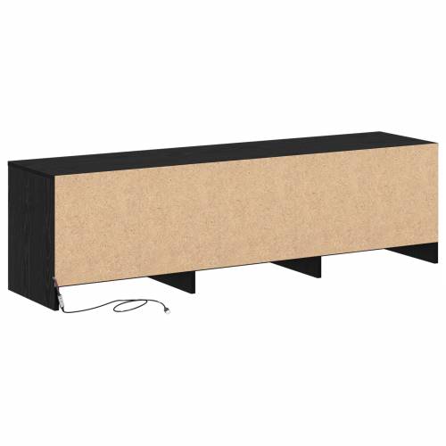 TV Kabinet s LED Crnim Hrastom 140x34x40 cm Inženjerska Drva Cijena