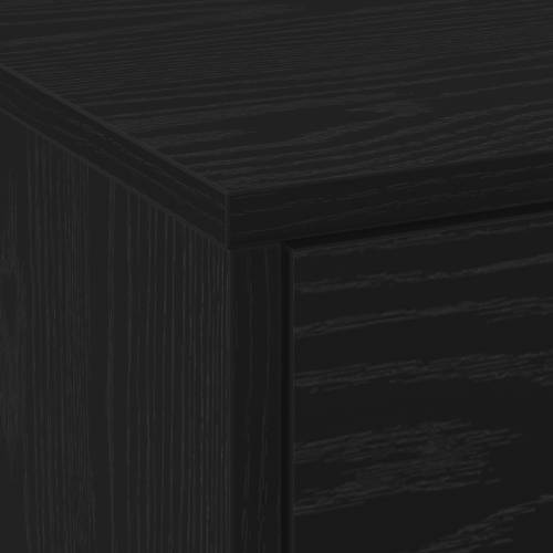 TV Kabinet s LED Crnim Hrastom 140x34x40 cm Inženjerska Drva Cijena