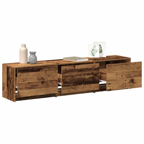 TV Kabinet s LED Starim Drvom 162.5x34x40 cm inženjersko drvo Cijena