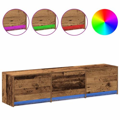 TV Kabinet s LED Starim Drvom 162.5x34x40 cm inženjersko drvo Cijena
